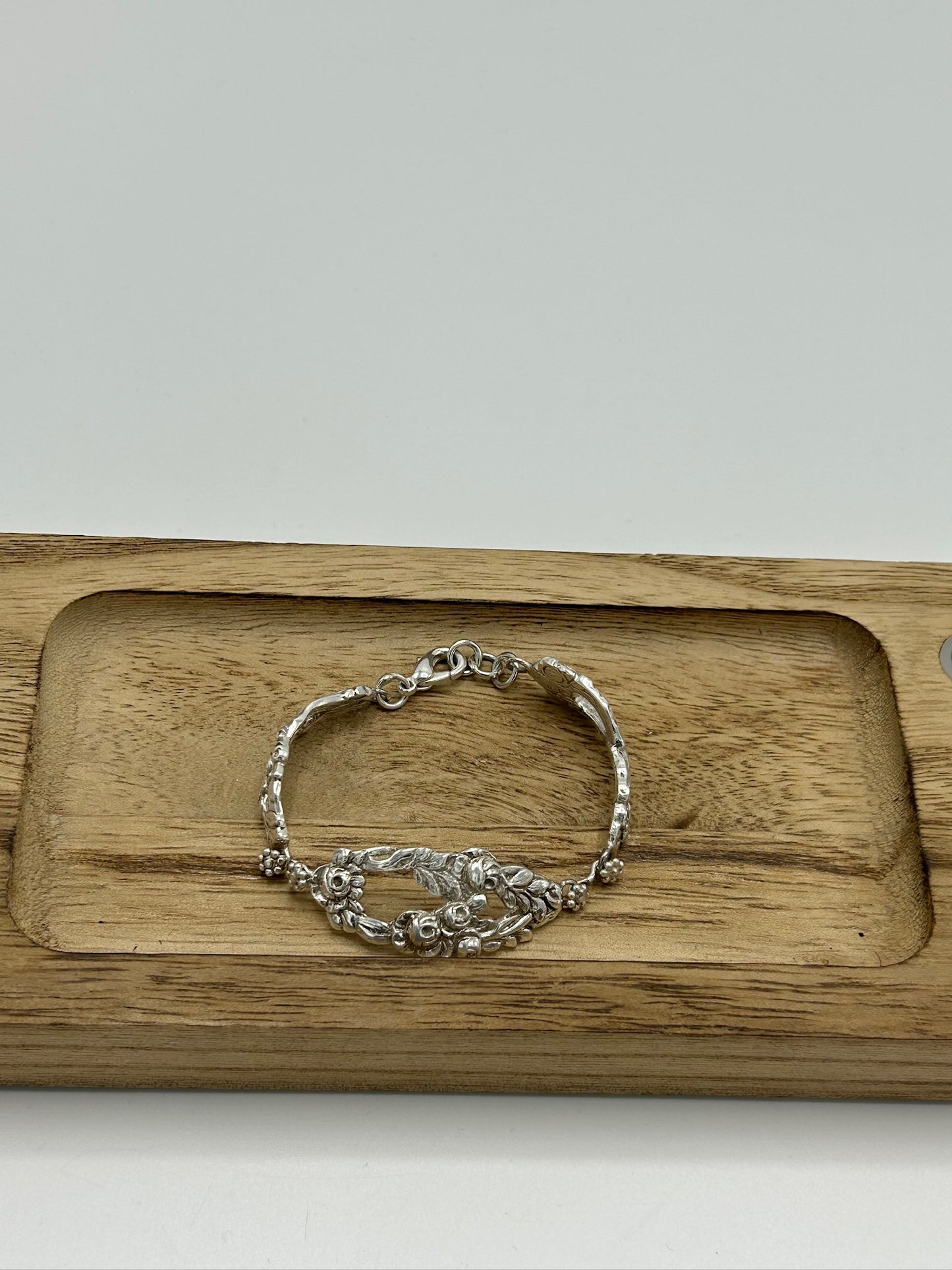 Armband aus 800er Silberbesteck mit Karabinerverschluss #1