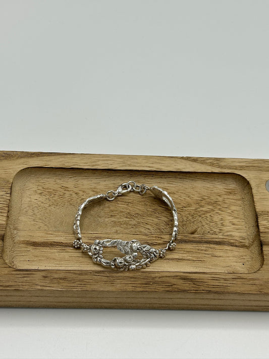 Armband aus 800er Silberbesteck mit Karabinerverschluss #1