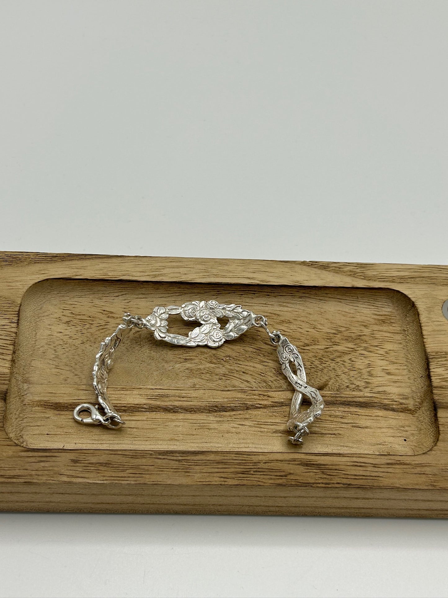 Armband aus 800er Silberbesteck mit Karabinerverschluss #1