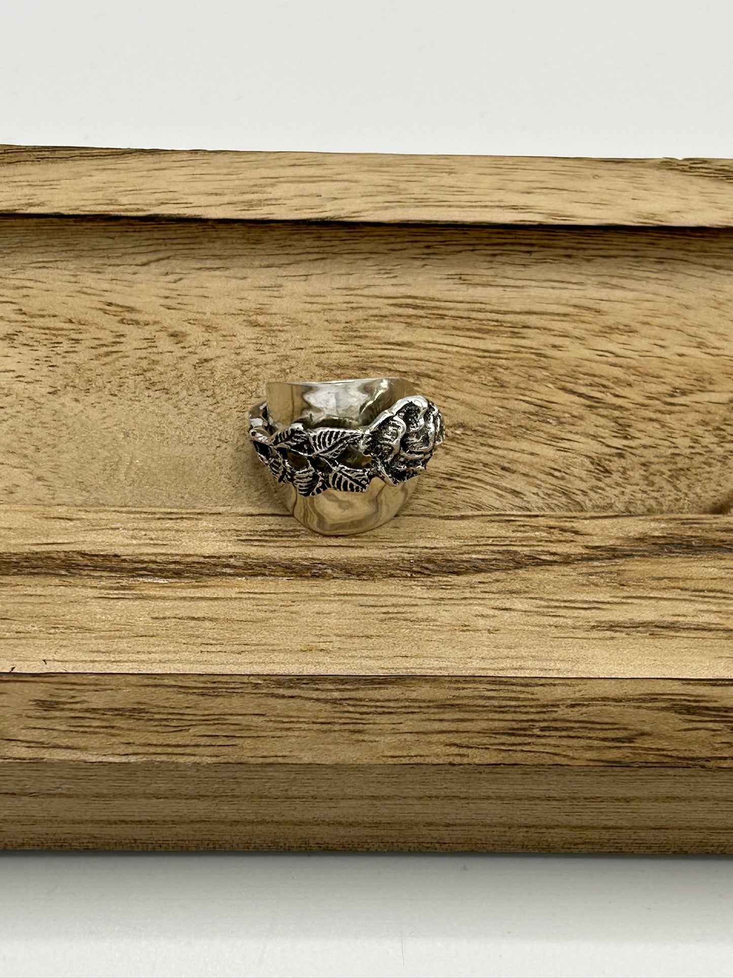 Ring aus 800er Silberbesteck (Moccalöffel, Marke Hildesheimer Röschen) #14