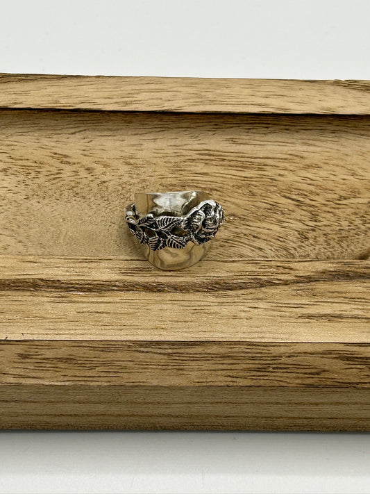 Ring aus 800er Silberbesteck (Moccalöffel, Marke Hildesheimer Röschen) #14