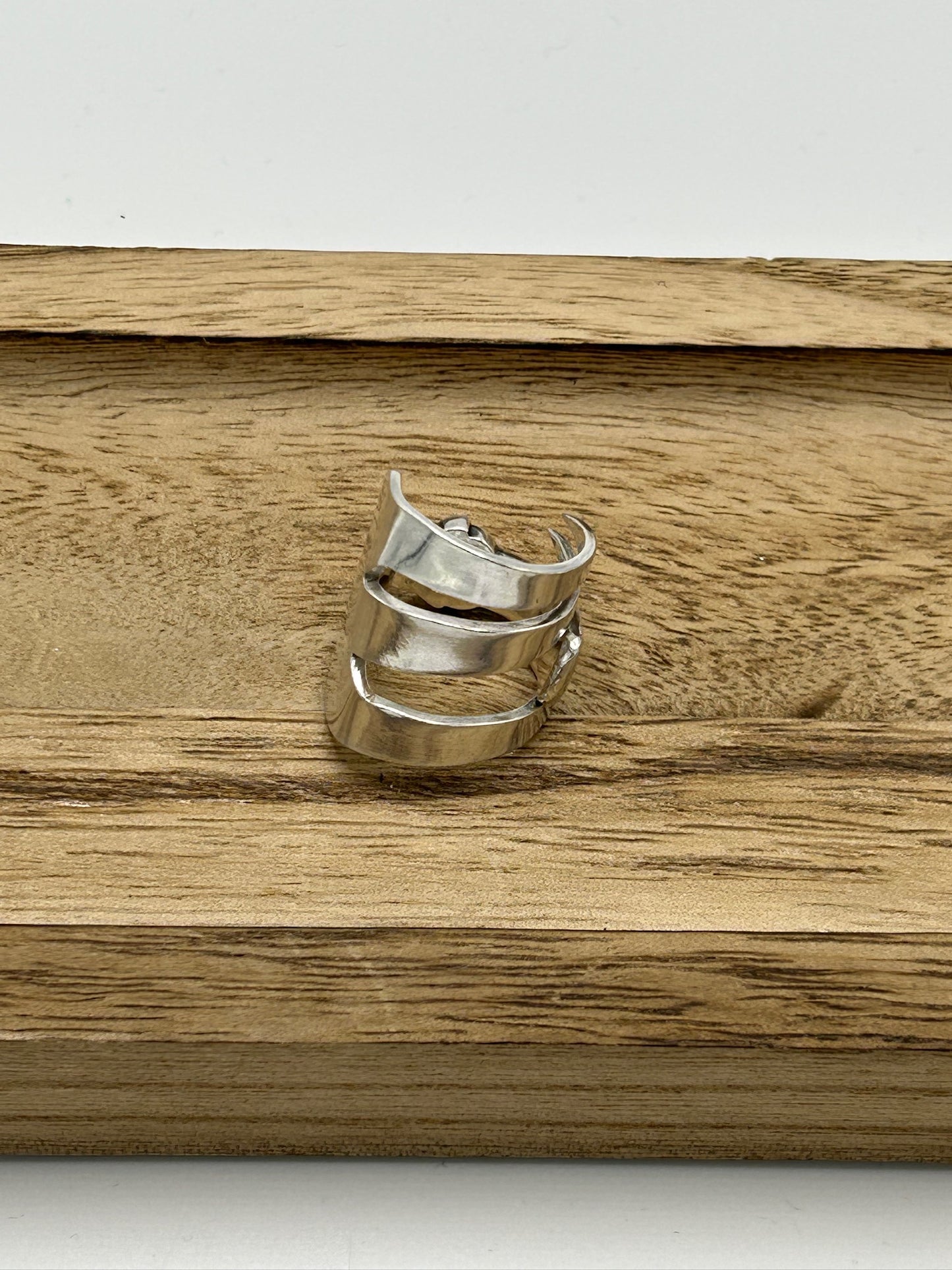 Ring aus 800er Silberbesteck (Kuchengabel) #42