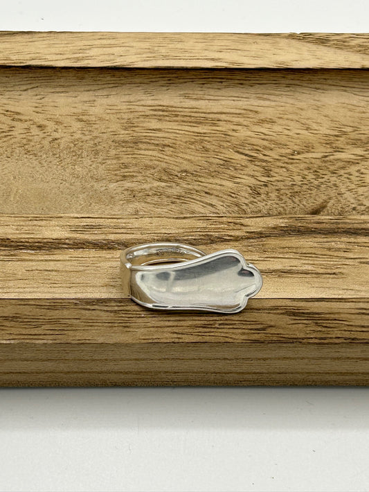 Ring aus 800er Silberbesteck (aus überstrecktem Löffelende) #31