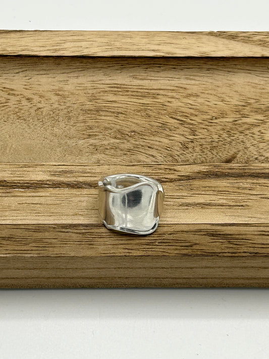 Ring aus 800er Silberbesteck (Stielende einer Kuchengabel) #33