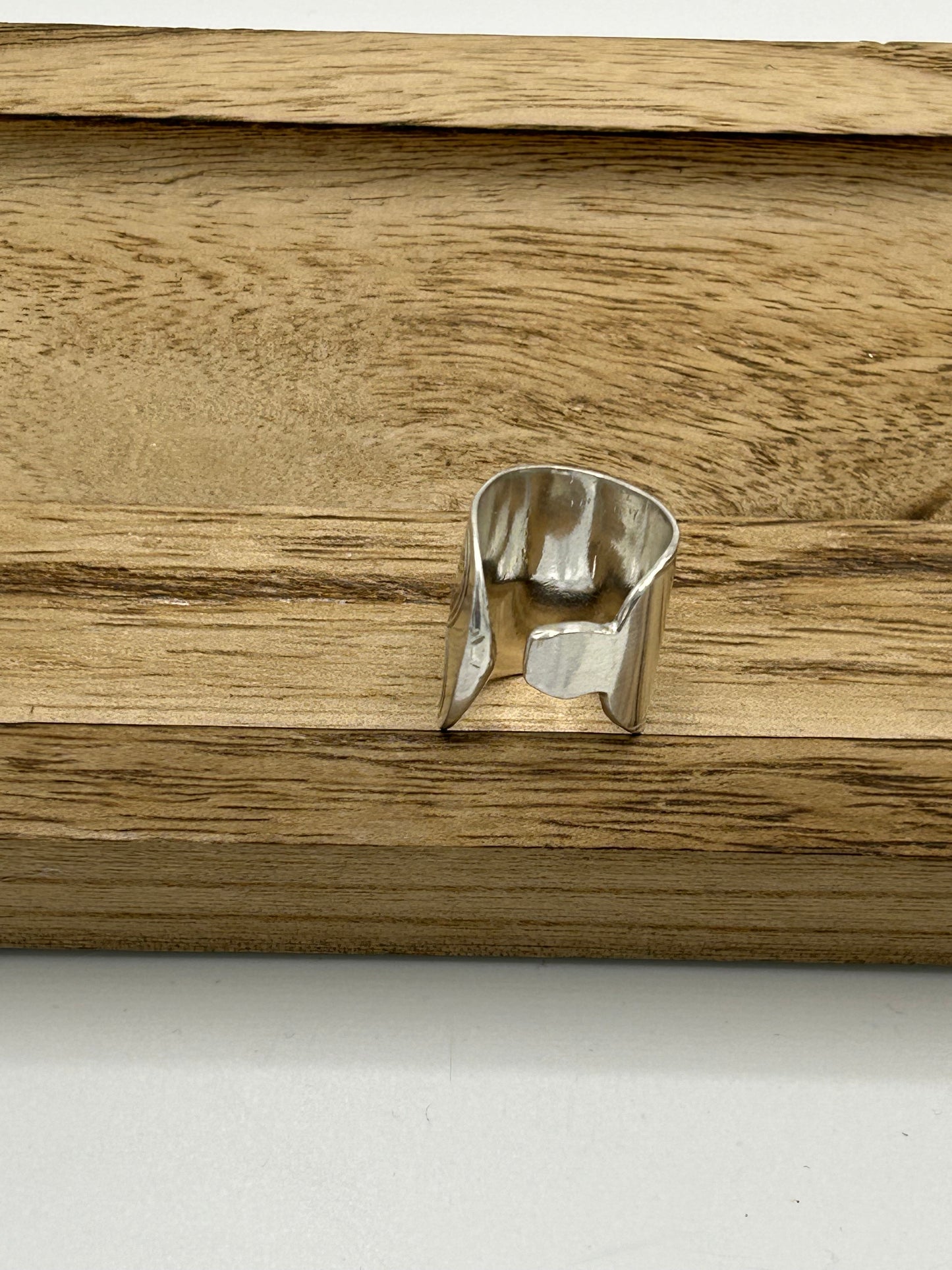 Ring aus 800er Silberbesteck (aus Löffellaffe eines Kaffeelöffels) #36